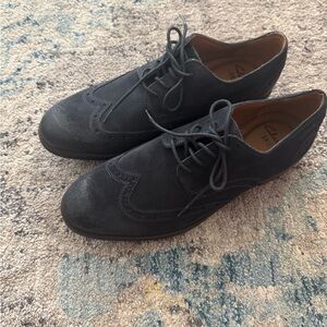 Men's Black Suede Oxford Shoes